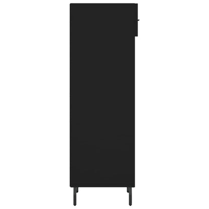 Schoenenkast 30x35x105 cm bewerkt hout zwart