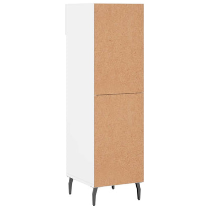 Schoenenkast 30x35x105 cm bewerkt hout hoogglans wit
