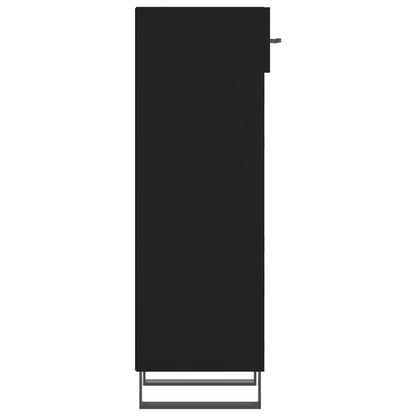 Schoenenkast 30x35x105 cm bewerkt hout zwart