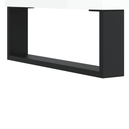 Schoenenkast 30x35x105 cm bewerkt hout hoogglans wit