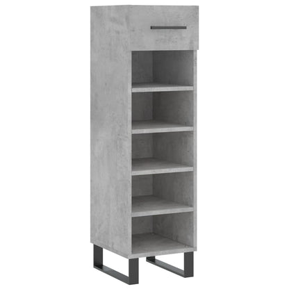 Schoenenkast 30x35x105 cm bewerkt hout betongrijs