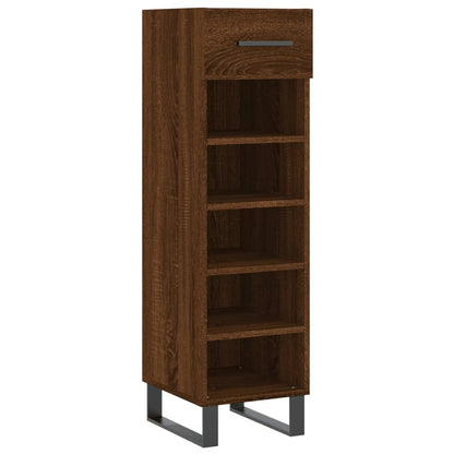 Schoenenkast 30x35x105 cm bewerkt hout bruin eikenkleur
