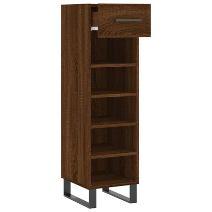 Schoenenkast 30x35x105 cm bewerkt hout bruin eikenkleur