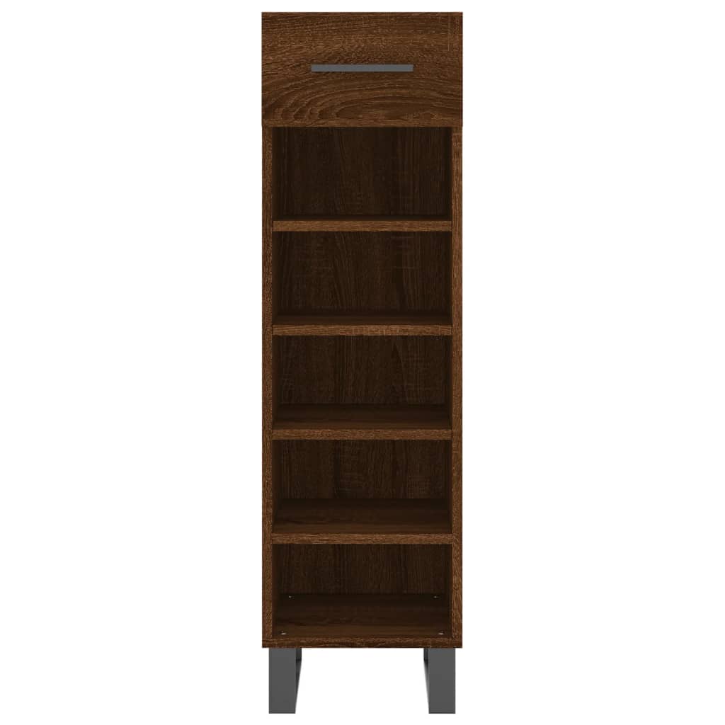 Schoenenkast 30x35x105 cm bewerkt hout bruin eikenkleur