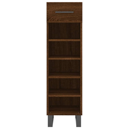 Schoenenkast 30x35x105 cm bewerkt hout bruin eikenkleur