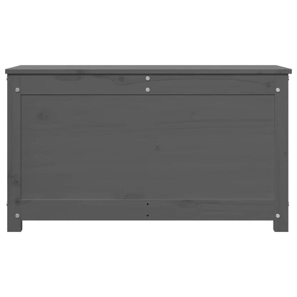 Opbergbox grijs 80x40x45,5 cm massief grenenhout