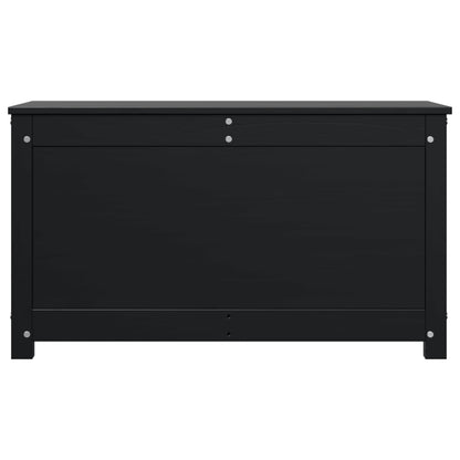 Opbergbox zwart 80x40x45,5 cm massief grenenhout