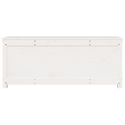 Opbergbox wit 110x50x45,5 cm massief grenenhout