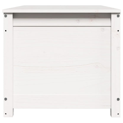 Opbergbox wit 110x50x45,5 cm massief grenenhout
