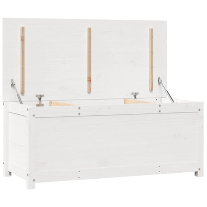 Opbergbox wit 110x50x45,5 cm massief grenenhout