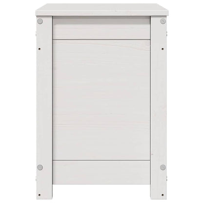Opbergbox wit 60x32x45,5 cm massief grenenhout