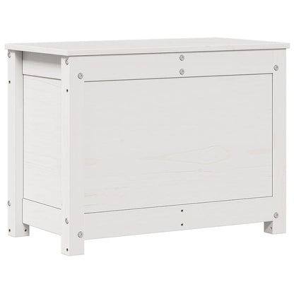 Opbergbox wit 60x32x45,5 cm massief grenenhout