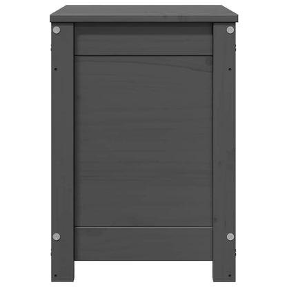 Opbergbox grijs 60x32x45,5 cm massief grenenhout
