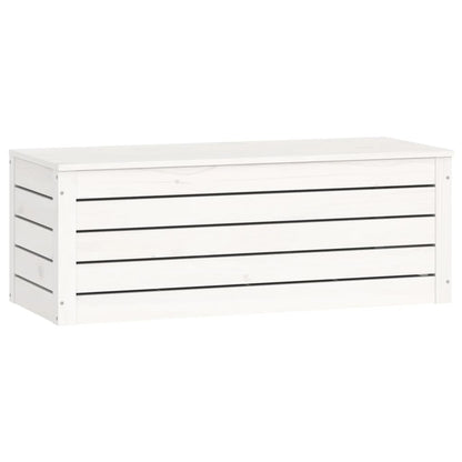 Opbergbox wit 89x36,5x33 cm massief grenenhout