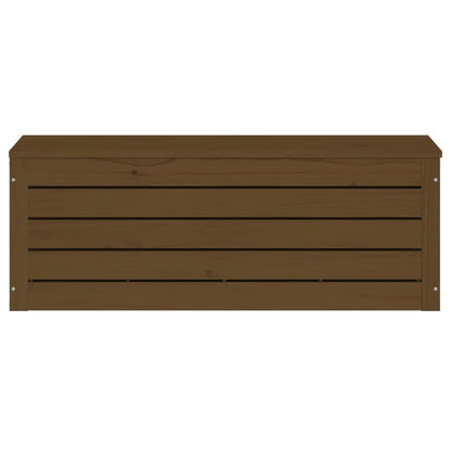 Opbergbox honingbruin 89x36,5x33 cm massief grenenhout