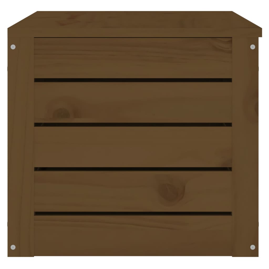 Opbergbox honingbruin 89x36,5x33 cm massief grenenhout