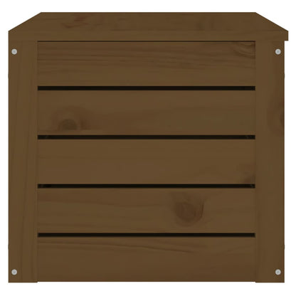 Opbergbox honingbruin 89x36,5x33 cm massief grenenhout