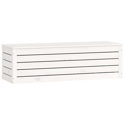 Opbergbox wit 109x36,5x33 cm massief grenenhout