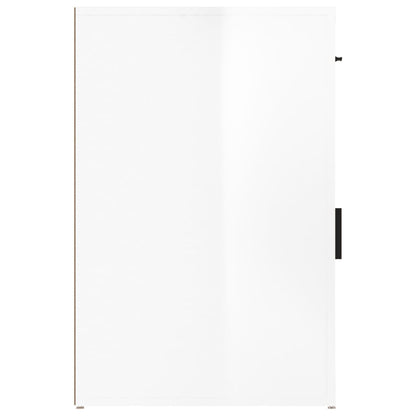 Bureaukastje 40x49x75 cm bewerkt hout hoogglans wit