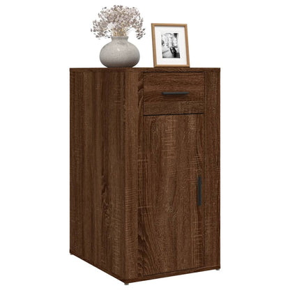 Bureaukastje 40x49x75 cm bewerkt hout bruin eikenkleur