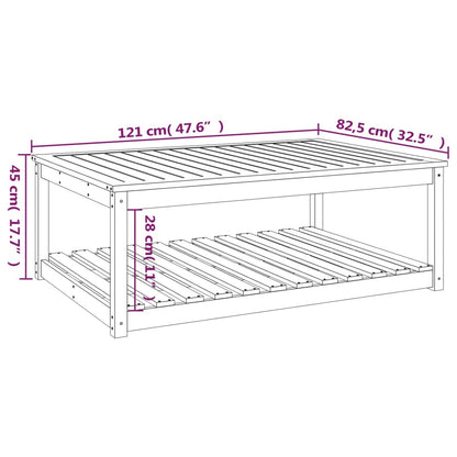 Tuintafel 121x82,5x45 cm massief douglashout
