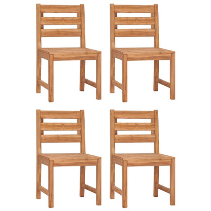 Tuinstoelen 4 st massief teakhout