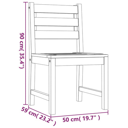 Tuinstoelen 4 st massief teakhout