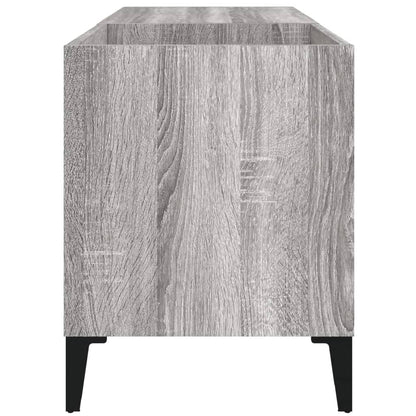 Platenkast 84,5x38x48 cm bewerkt hout grijs sonoma eikenkleurig