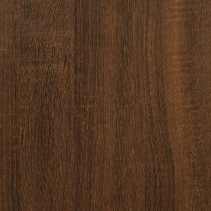 Platenkast 84,5x38x48 cm bewerkt hout bruin eikenkleur