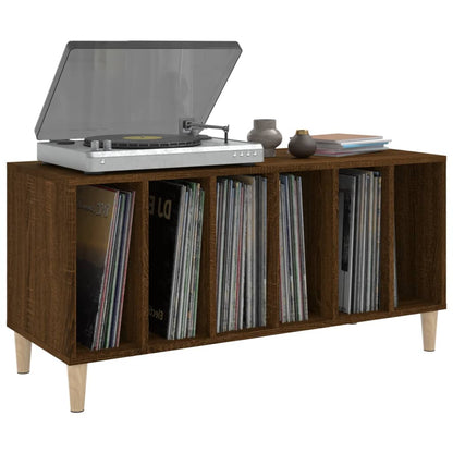 Platenkast 100x38x48 cm bewerkt hout bruin eikenkleur