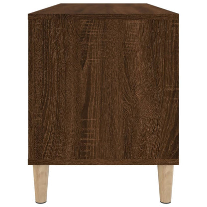 Platenkast 100x38x48 cm bewerkt hout bruin eikenkleur