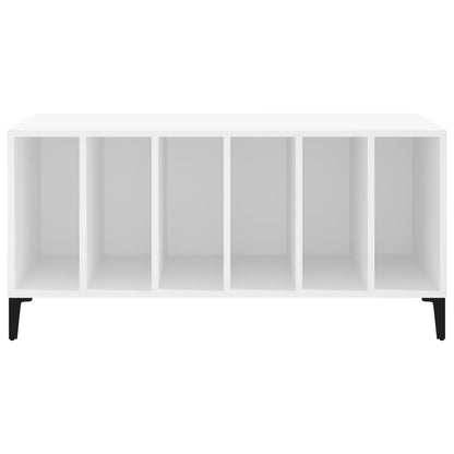 Platenkast 100x38x48 cm bewerkt hout wit