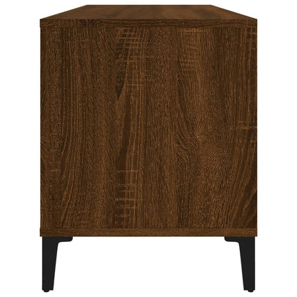 Platenkast 100x38x48 cm bewerkt hout bruin eikenkleur
