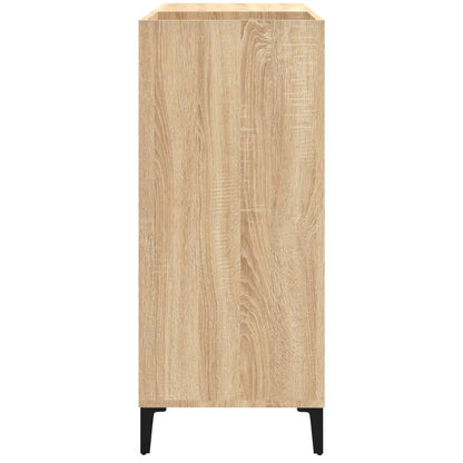 Platenkast 84,5x38x89 cm bewerkt hout sonoma eikenkleurig
