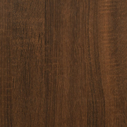 Platenkast 84,5x38x89 cm bewerkt hout bruin eikenkleur