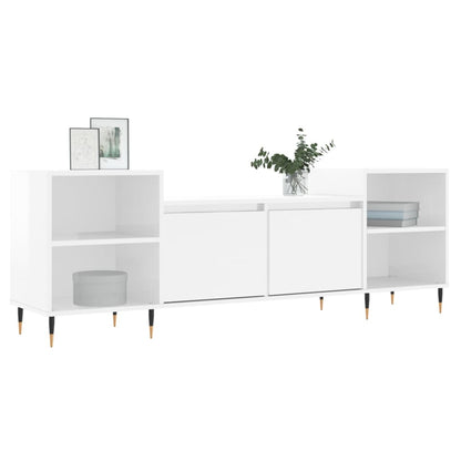 Tv-meubel 160x35x55 cm bewerkt hout hoogglans wit
