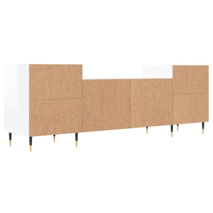 Tv-meubel 160x35x55 cm bewerkt hout hoogglans wit