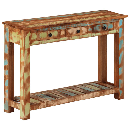 Wandtafel 110x30x76 cm massief gerecycled hout