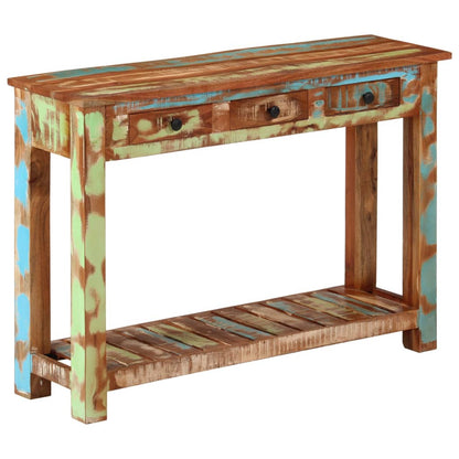 Wandtafel 110x30x76 cm massief gerecycled hout
