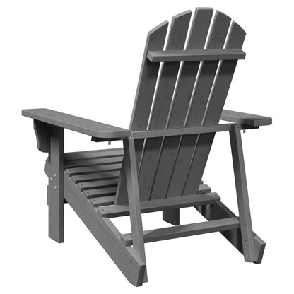 Stoel Adirondack 69x85x90,5 cm massief vurenhout grijs