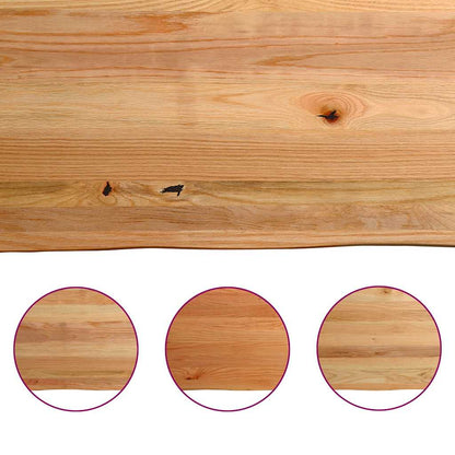 Eettafel met natuurlijke rand 200x100x74 cm massief eikenhout