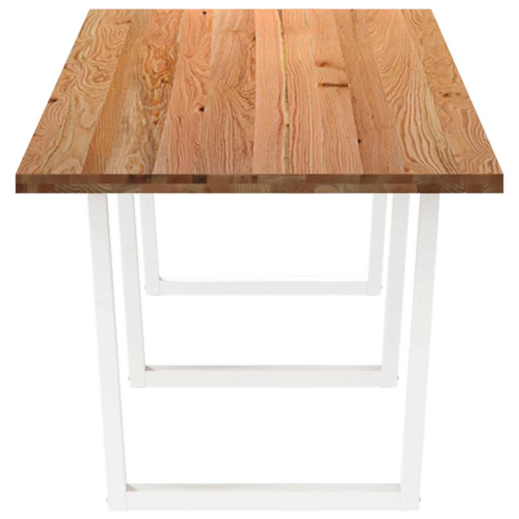 Eettafel met natuurlijke rand 320x100x74 cm massief eikenhout