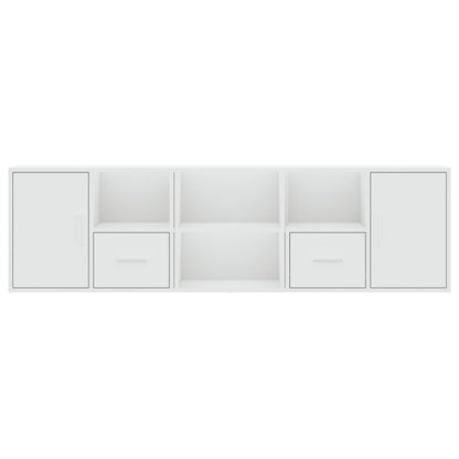Hoekkast 160x40x45 cm bewerkt hout wit