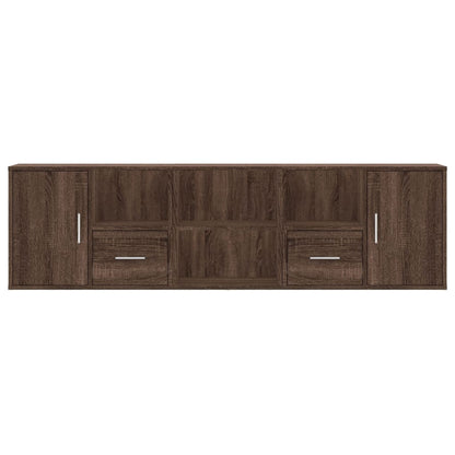 Hoekkast 160x40x45 cm bewerkt hout bruin eikenkleurig