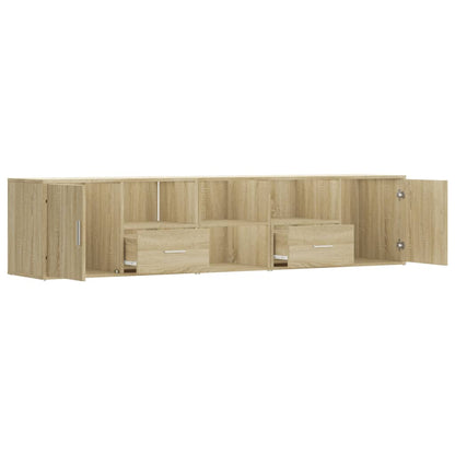 Hoekkast 200x40x45 cm bewerkt hout sonoma eikenkleurig