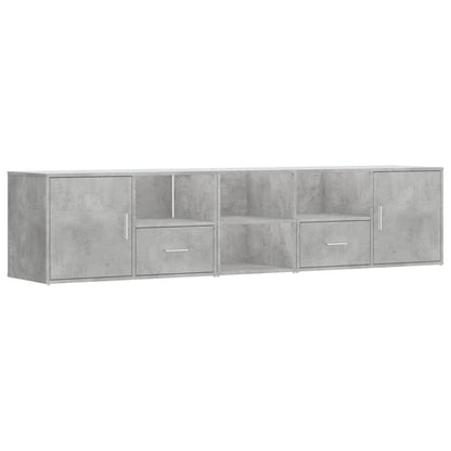 Hoekkast 200x40x45 cm bewerkt hout betongrijs