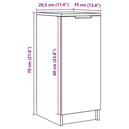 Schoenenkast 29,5x35x70 cm bewerkt hout oud houtkleurig