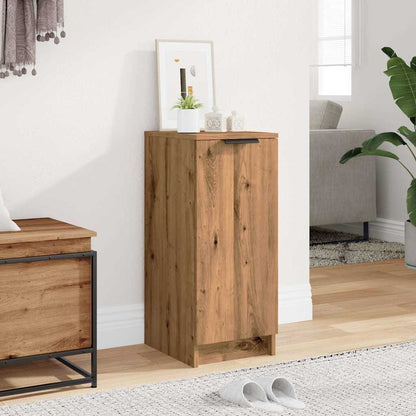 Schoenenkast 29,5x35x70 cm bewerkt hout artisanaal eikenkleur