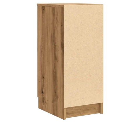 Schoenenkast 29,5x35x70 cm bewerkt hout artisanaal eikenkleur
