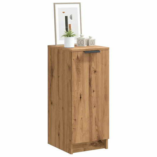 Schoenenkast 29,5x35x70 cm bewerkt hout artisanaal eikenkleur